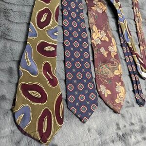 Kenneth Gordon Windsor Shirt Hunting Horn Ties Mens OS Multi Silk Vintage 3pc